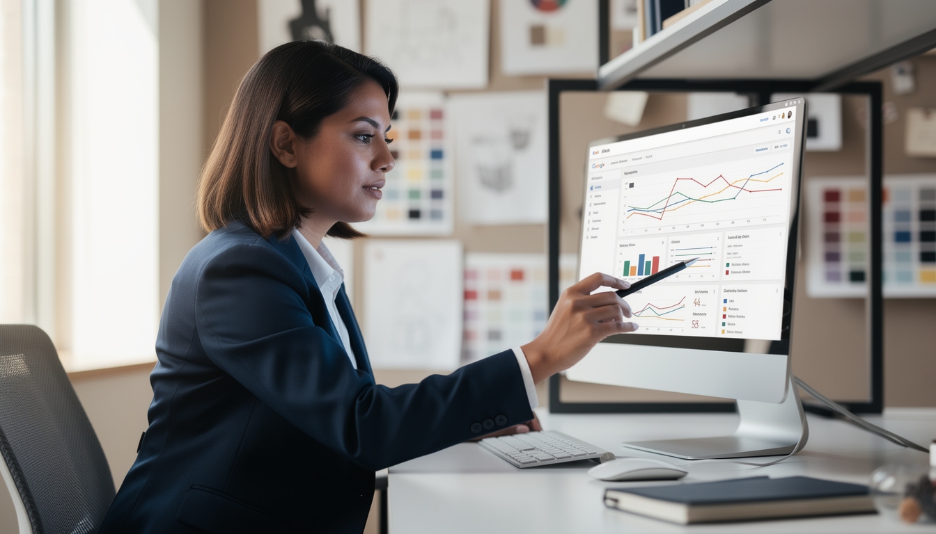 Sesión de interpretación de datos analíticos en pantalla